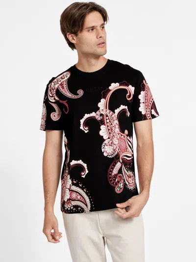 Guess Factory Calleja Paisley Tee In Black