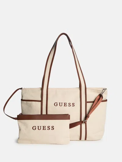 Guess Factory Canvas Logo Tote