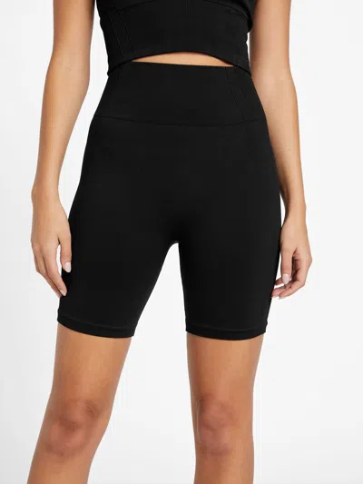 Guess Factory Cara Nylon Bike Shorts In Black