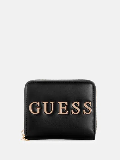 Guess Factory Caracara Small Zip Wallet In Black