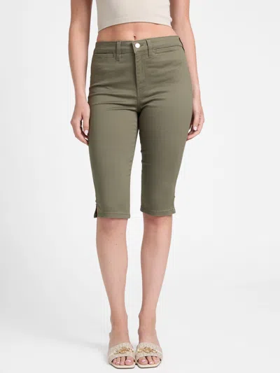 Guess Factory Caren Sateen Capri Pants In Green