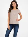 Guess Factory Carlee Triangle Tee In Beige
