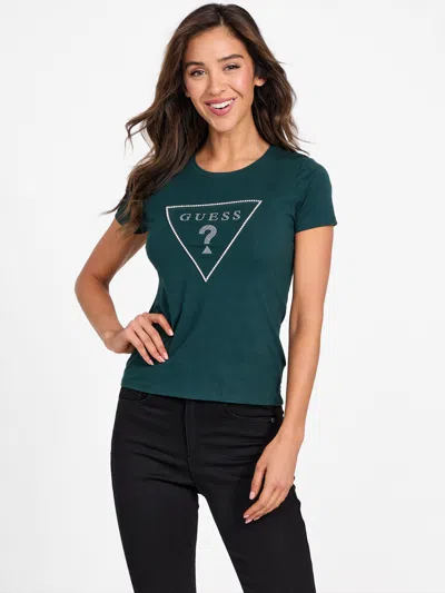 Guess Factory Carlee Triangle Tee In Green