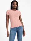 Guess Factory Carlee Triangle Tee In Pink