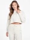 Guess Factory Carly Logo Crop Hoodie In Multi