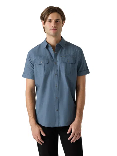 Guess Factory Cart Shirt In Blue