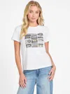 Guess Factory Cassie Cassette Tee In White
