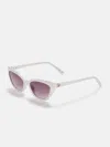Guess Factory Cat-eye Triangle Rhinestone Sunglasses In White