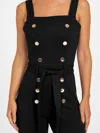Guess Factory Chantall Sailor Ponte Jumpsuit In Black