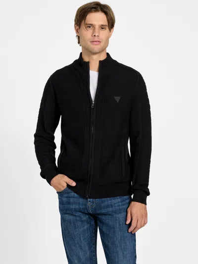Guess Factory Chaplain Marled Sweater In Black