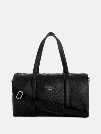 Guess Factory Charlestown Logo Duffle In Black