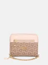 Guess Factory Charli Embossed Logo Wallet In Brown