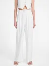 Guess Factory Charlie Belted Linen Pants In White