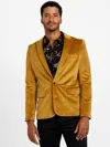 Guess Factory Charlie Velvet Blazer In Yellow
