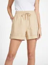 Guess Factory Charlotte Linen Shorts In Multi