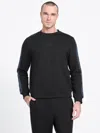 Guess Factory Chase Crewneck Long-sleeve Active Top In Black