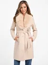 Guess Factory Cheryl Faux-fur Coat In Neutral