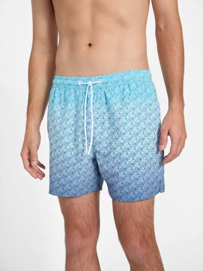 Guess Factory Cirillo Ombre Logo Volley Swim Shorts In Blue