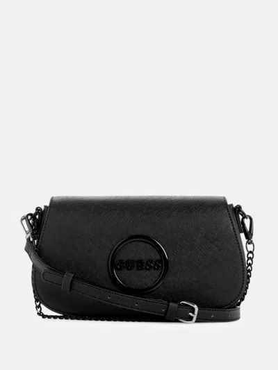 Guess Factory Citrus Grove Mini Shoulder Crossbody Bag In Black