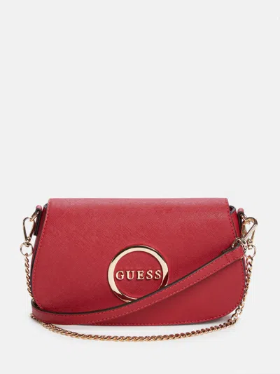 Guess Factory Citrus Grove Mini Shoulder Crossbody Bag In Red