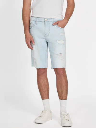Guess Factory Clarke Destroyed Denim Shorts In Blue