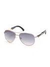 Guess Factory Classic Aviator Sunglasses In Pink