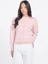 Guess Factory Claus Logo Sweater In Pink