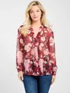 Guess Factory Cluise Floral Shirt In Pink