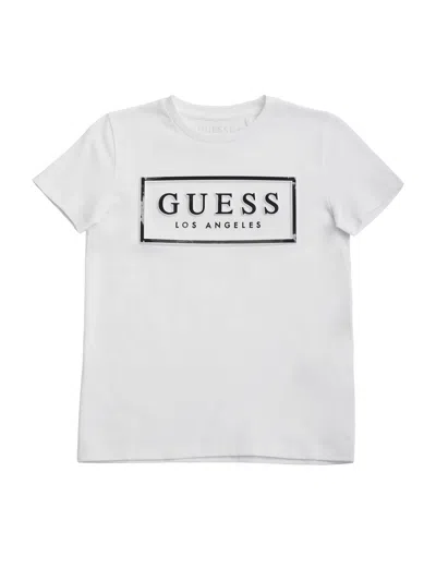 Guess Factory Kids' Colt Embossed Logo Tee (7-18) In White