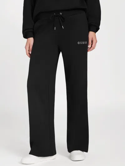 Guess Factory Constance Wide-leg Joggers In Black