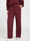Guess Factory Constance Wide-leg Joggers In Burgundy