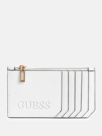 Guess Factory Copper Hill Card Case In White