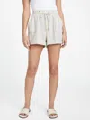 Guess Factory Crista Striped Shorts In Gray