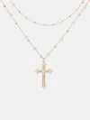 Guess Factory Cross Layered Chain Necklace In Multi