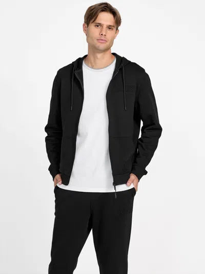 Guess Factory Cruz Zip-up Hoodie In Black