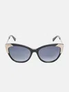 Guess Factory Crystal Cat-eye Sunglasses In Black