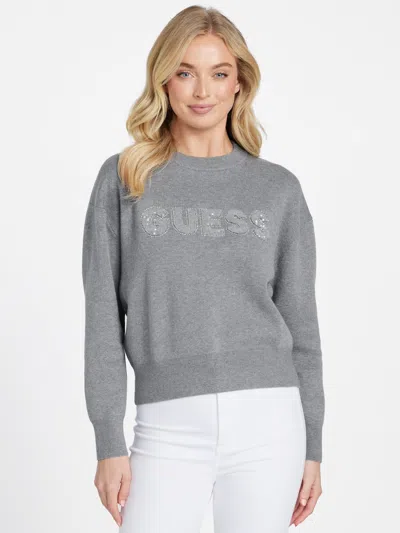 Guess Factory Cute Logo Sweater In Gray