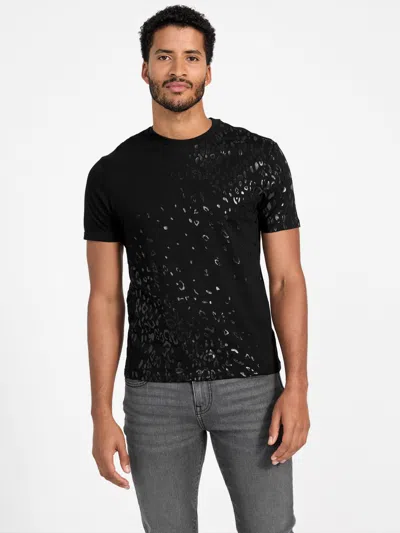 Guess Factory Dagar Leopard Tee In Black