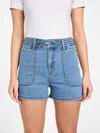 Guess Factory Dahlia High-rise Denim Shorts In Multi