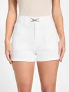 Guess Factory Dahlia High-rise Denim Shorts In White