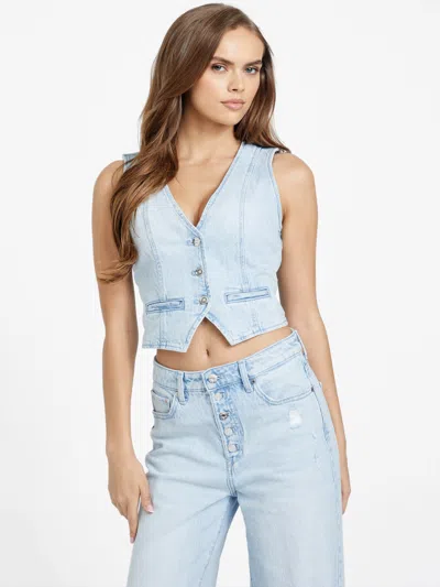 Guess Factory Dakota Denim Vest In Multi