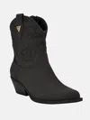 Guess Factory Daleton Denim Cowboy Booties In Black