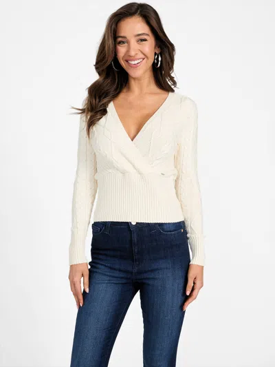 Guess Factory Damaria Cable-knit Sweater In Multi