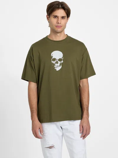 Guess Factory Dante Crewneck Tee In Green