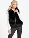 Guess Factory Darleen Faux-fur Vest In Black