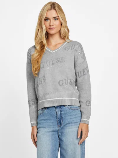 Guess Factory Dateryn V-neck Sweater In Blue