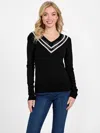Guess Factory Davinia V-neck Sweater In Black