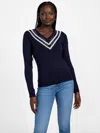 Guess Factory Davinia V-neck Sweater In Blue