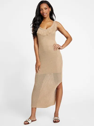 Guess Factory Dayna Maxi Dress In Beige