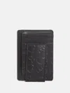 Guess Factory Debossed Logo Card Case In Black